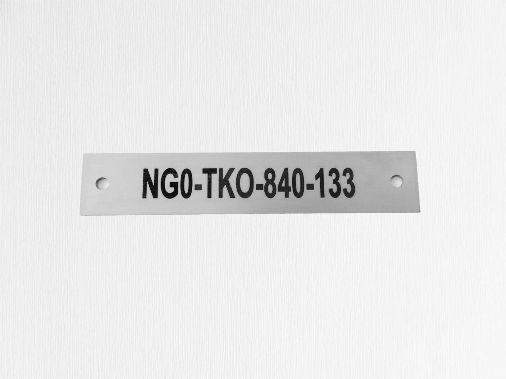 tag number inox avec marquage laser