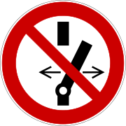 pictogramme de sécurité d'interdiction positon interrupteur