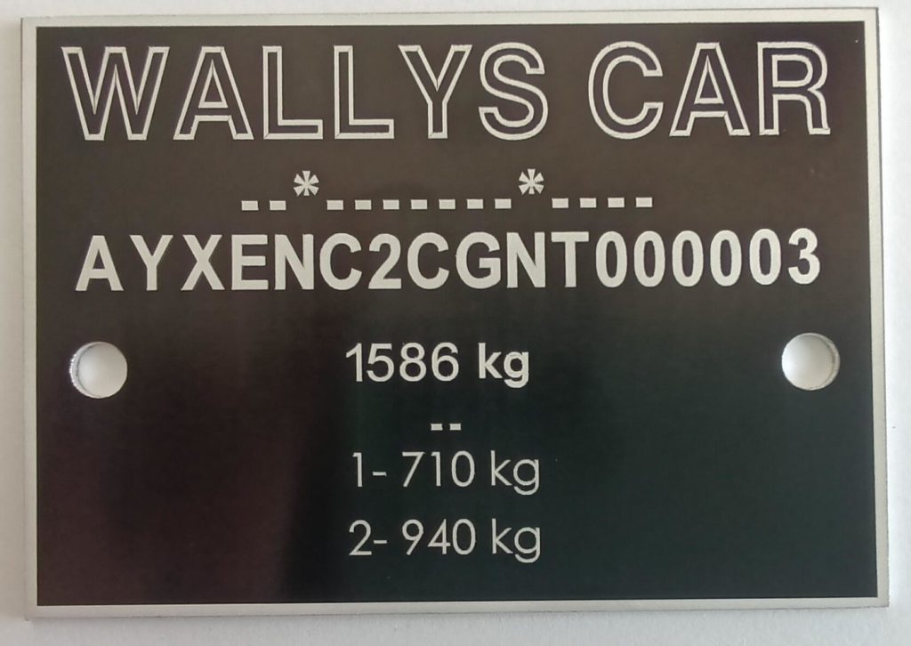 plaque constructeur voiture