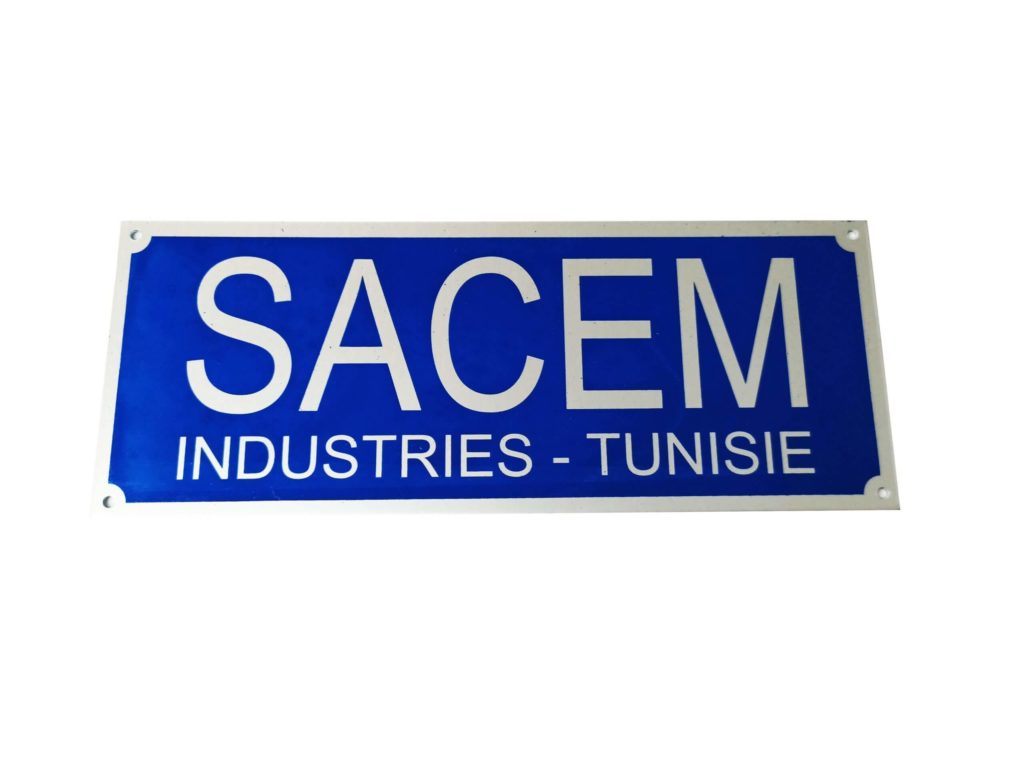 plaque de firme aluminium anodisé
