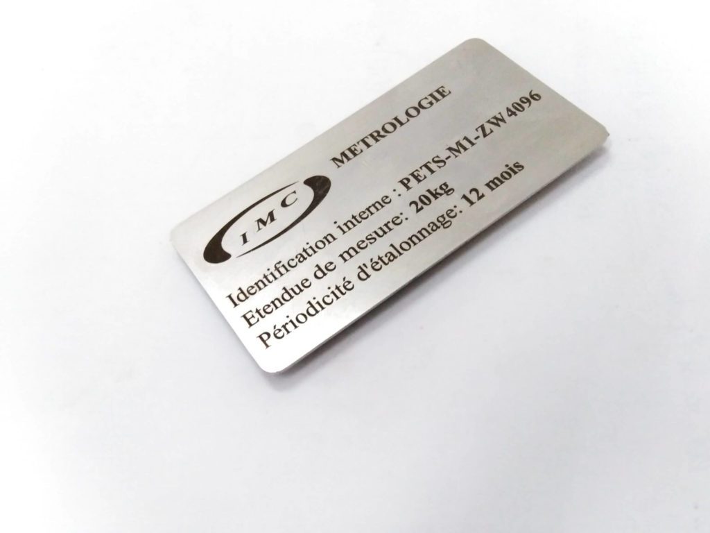 plaque signalétique marquage laser
