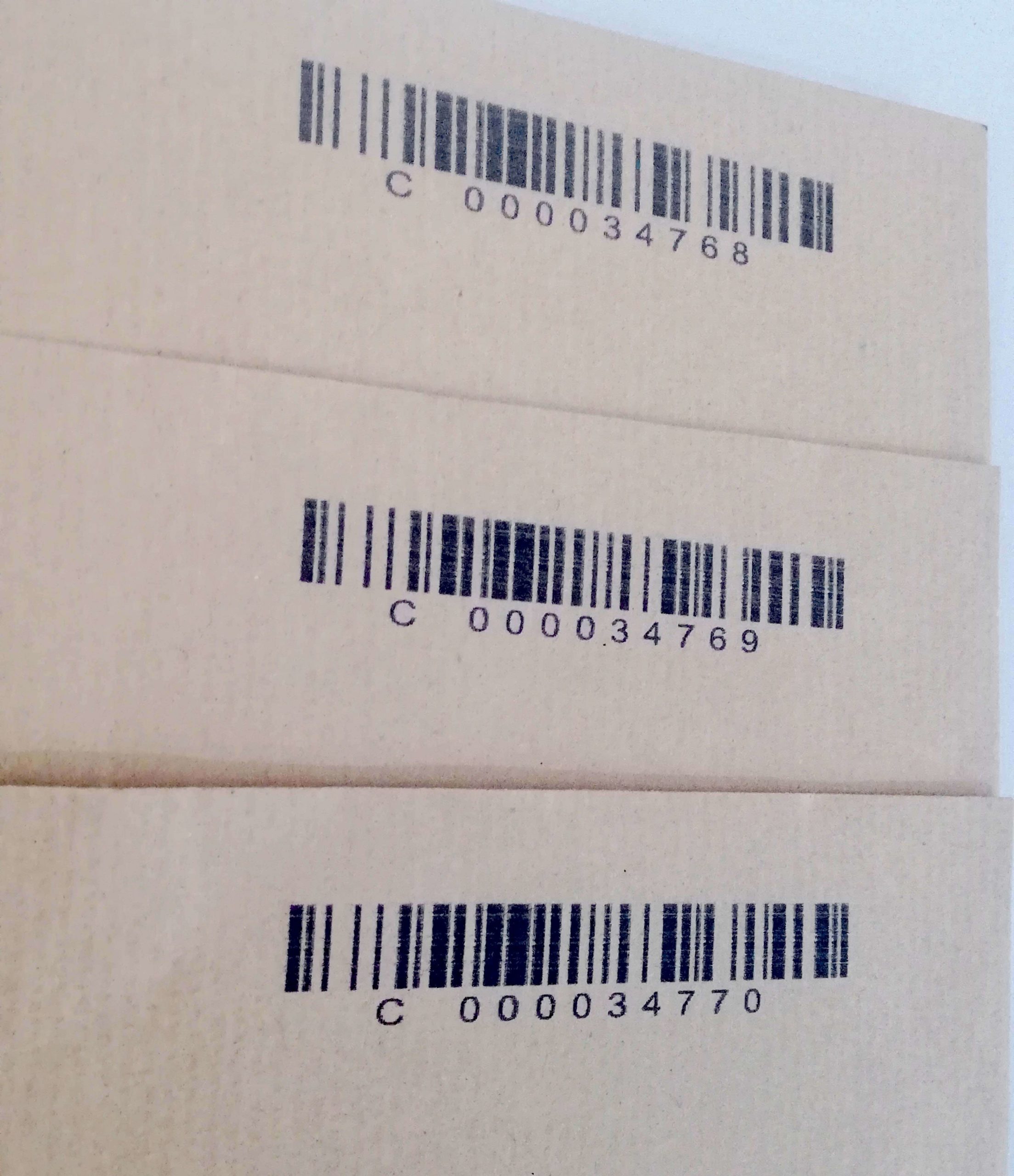 code a barre imprimée sur carton
